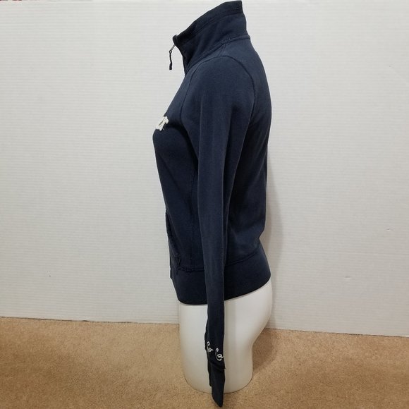 Hollister track jacket Medium So Cal spellout logo patch applique embroidery zip - Picture 2 of 13